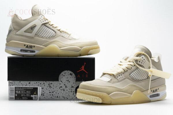 OFF White x Air Jordan 4 Sail - Image 2