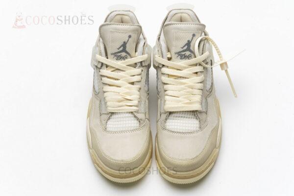 OFF White x Air Jordan 4 Sail - Image 4